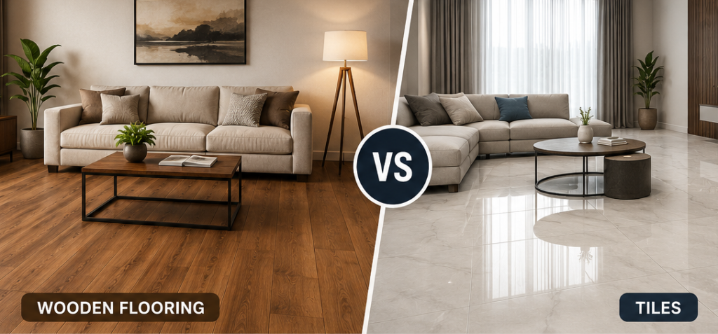 wooden flooring v/s tiles